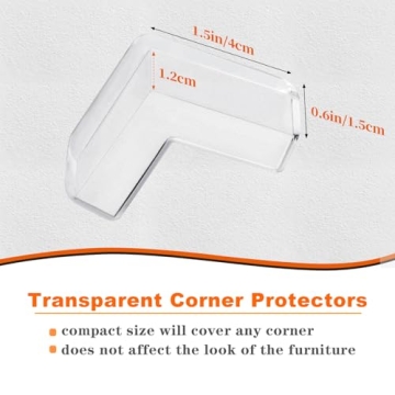 12 Pack Transparent Corner Protectors for Baby Safety