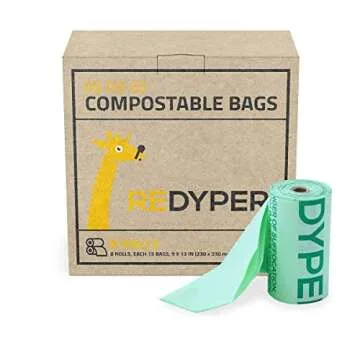 DYPER Compostable Travel Diaper Bags - 120 Count for Convenient Disposal