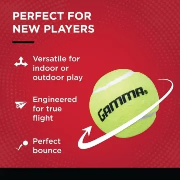GAMMA Sports Pressureless Tennis-Balls with Mesh Tennis-Ball Bag 10 Pack