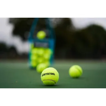 GAMMA Sports Pressureless Tennis-Balls with Mesh Tennis-Ball Bag 10 Pack