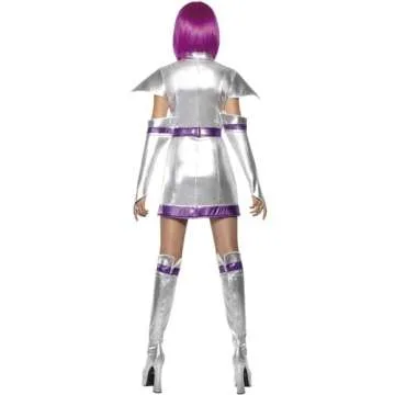Smiffys Fever Space Cadet Costume for Women - Silver Metallic