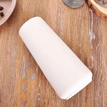 VanEnjoy 7" High Stylish Cream White Ceramic Vase