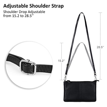 bfen Genuine Leather Wristlet Clutch for Women