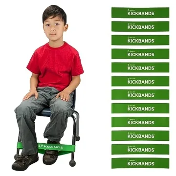 KICK BANDS Durable Fidget Chair Bands for Kids - 12-Pack