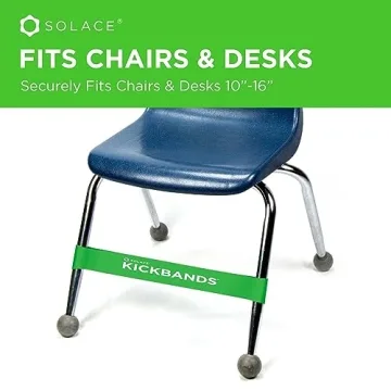 KICK BANDS Durable Fidget Chair Bands for Kids - 12-Pack