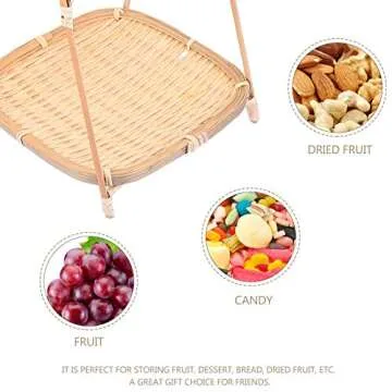Chic Two-Tier Bamboo Serving Basket for Elegant Events