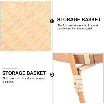 Chic Two-Tier Bamboo Serving Basket for Elegant Events