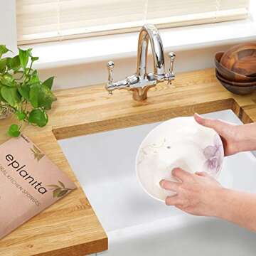 eplanita Natural Dishwashing Sponges - Eco-Friendly & Biodegradable