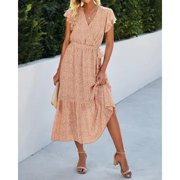 BTFBM Women's Bohemian Floral Summer Dress - Lightweight & Stylish