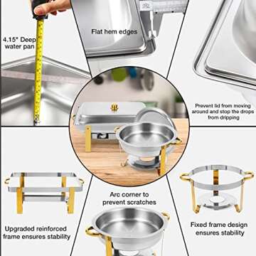 Elegant Catering with Restlrious Chafing Dish Set of 4