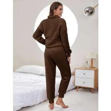 LTSCNRM Women's Fuzzy Pajama Sets - Cozy Loungewear
