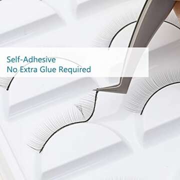 OBEYA 25 Pairs Self-Adhesive Training Lashes for Experts