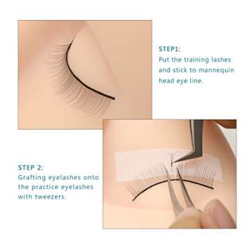 OBEYA 25 Pairs Self-Adhesive Training Lashes for Experts