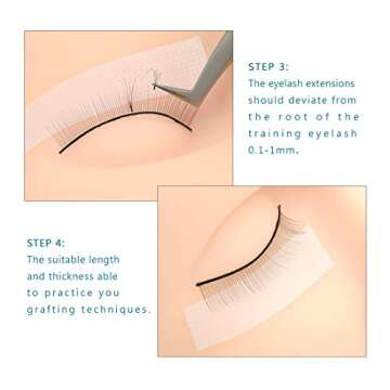 OBEYA 25 Pairs Self-Adhesive Training Lashes for Experts