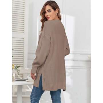 ZAFUL Women's Cozy Oversized Knit Cardigan for Fall Fashion