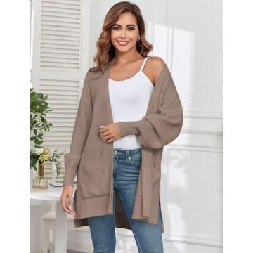 ZAFUL Women's Cozy Oversized Knit Cardigan for Fall Fashion