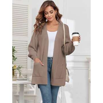 ZAFUL Women's Cozy Oversized Knit Cardigan for Fall Fashion