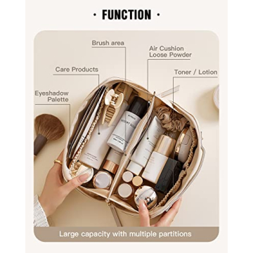 EACHY Travel Makeup Bag - Stylish & Spacious Organizer