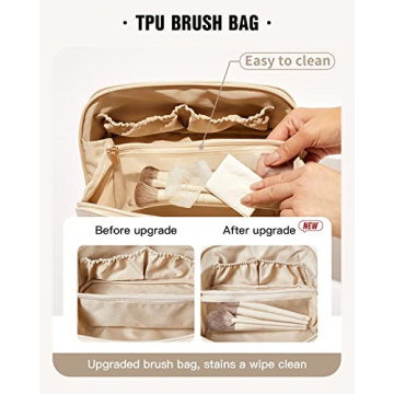 EACHY Travel Makeup Bag - Stylish & Spacious Organizer