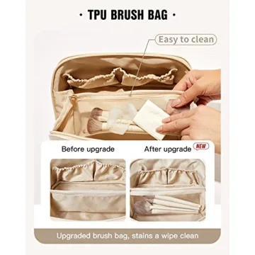EACHY Travel Makeup Bag - Stylish & Spacious Organizer
