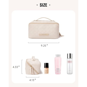 EACHY Travel Makeup Bag - Stylish & Spacious Organizer