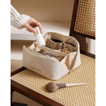 EACHY Travel Makeup Bag - Stylish & Spacious Organizer