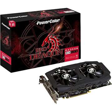 PowerColor AMD Radeon RED DRAGON RX 580 8GB GDDR5 1 x DL DVI-D / 1 x HDMI / 3 x DisplayPort Graphics Card (AXRX 580 8GBD5-3DHDV2/OC )