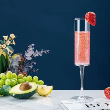 eventpartener Acrylic Champagne Flutes, 16 PCS Hard Disposable Unbreakable 5 Oz Champagne Glasses, Shatterproof Toasting Glasses, Ideal for Home Daily Life Wedding Toasting Drinking, Party Supplies