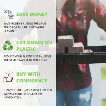 Durable 1020 Seed Starting Trays for Versatile Gardening