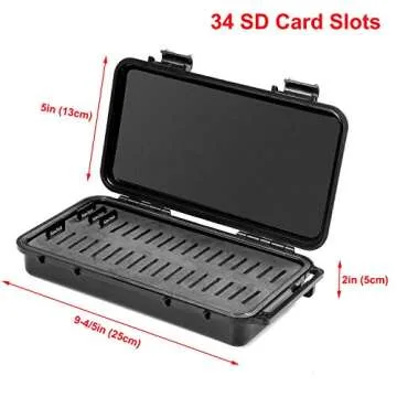 AxiGear Hard Case for 34 SD Cards - Ultimate Protection