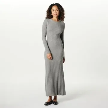 Stylish Ashlyn Ribbed Sweater Maxi Dress for Women