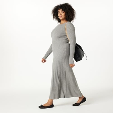 Stylish Ashlyn Ribbed Sweater Maxi Dress for Women