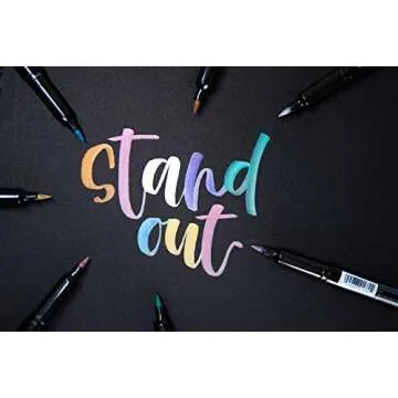 Zebra Metallic Brush Pen Set - Vibrant Assorted Colors 3 Count