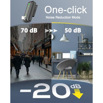 Wireless Lavalier Microphone for iPhone/Android – Mini Clip-On Bluetooth Mic with Noise Reduction, Long Battery, Dual Microphone for TikTok, YouTube, Podcasting, Vlogging, and Video Recording