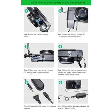 Gonine Continuous Power Supply for Sony ZV-1 Cameras