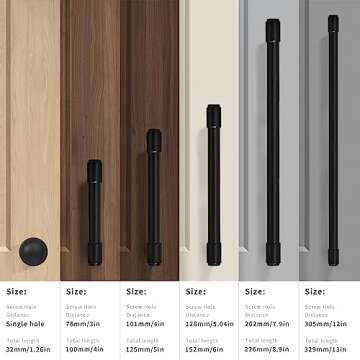 Matte Black Cabinet Pulls with Modern Design for Kitchen