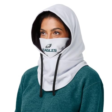 FOCO Philadelphia Eagles NFL White Drawstring Hooded Gaiter