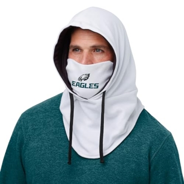 FOCO Philadelphia Eagles NFL White Drawstring Hooded Gaiter