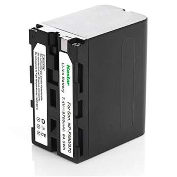 Kastar Fast Charger + 3 Battery for Sony NP-F970 NP-F960 F970 F960 F975 F950 and DCR-VX2100 HDR-AX2000 FX1 FX7 FX1000 HVR-HD1000U V1U Z1P Z1U Z5U Z7U HXR-MC2000U FS100U FS700U and LED Video Light