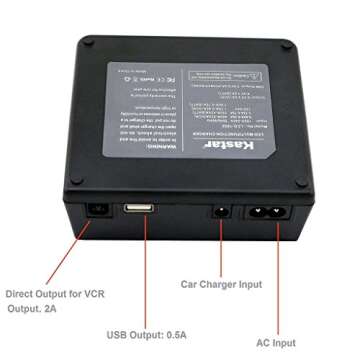 Kastar Fast Charger + 3 Battery for Sony NP-F970 NP-F960 F970 F960 F975 F950 and DCR-VX2100 HDR-AX2000 FX1 FX7 FX1000 HVR-HD1000U V1U Z1P Z1U Z5U Z7U HXR-MC2000U FS100U FS700U and LED Video Light