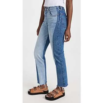 Levi's Women's 501 Spliced Jeans - Unique Two-Tone Style