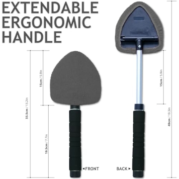 TAKAVU Car Window Cleaning Tool for Crystal-Clear Glass