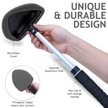 TAKAVU Car Window Cleaning Tool for Crystal-Clear Glass