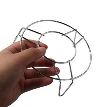 Uxcell a10080600ux0348 Metal Wire Rack Stand Kitchen Cookware Steamer 5 5/8 Inch