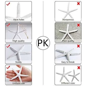 AerWo 20pcs Artificial Starfish for DIY Decor