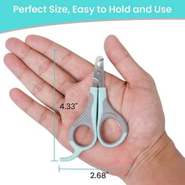 Fingofa Cat Nail Clippers for Indoor Cats, Cat Nail Trimmers with Nail File, Cat Claw Clippers, Pet Nail Clippers for All Kinds of Cats, Puppy, Kitten, Chinchilla, All Small Breeds Pets