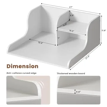 DTK Washer Dryer Countertop with Shelf Single - Modern Design