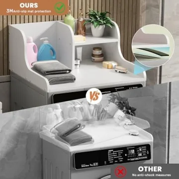 DTK Washer Dryer Countertop with Shelf Single - Modern Design