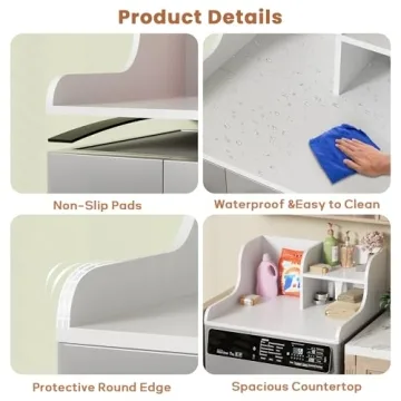 DTK Washer Dryer Countertop with Shelf Single - Modern Design