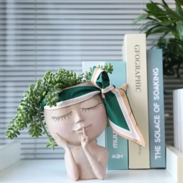 HUNTHAWK Unique Face Planter for Indoor Plants